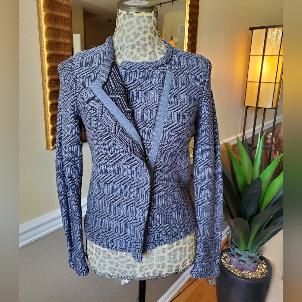 LOFT Charcoal Geometric Blazer